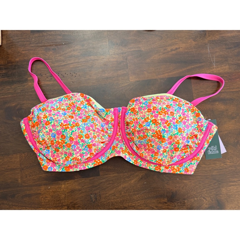 wild fable Floral Bikini Top in Pink Multi